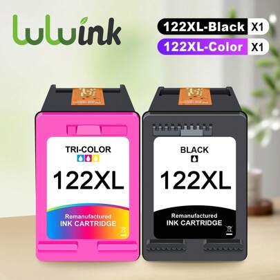  Cartucho de tinta remanufaturado Lulu Ink 122XL compatível com 122XL Deskjet 1510 1000 1010 1050 2000 2050 2510 3000 3050A