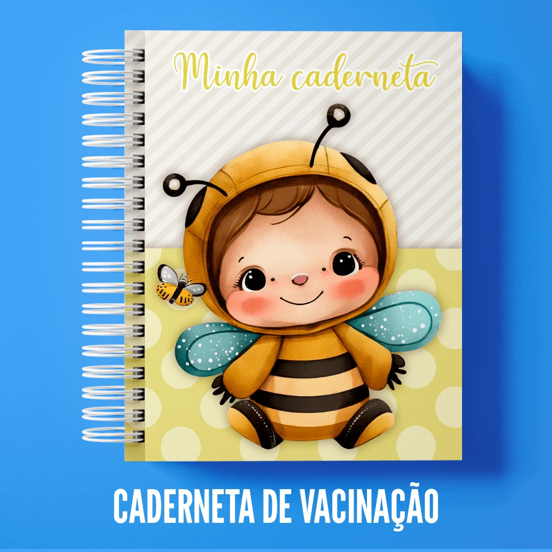 Caderneta Abelhinha Ursinho Panda Raposinha - Abelhinha - Visão 1