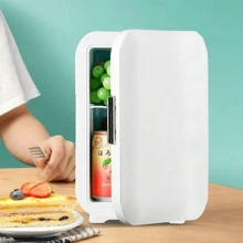 Mini refrigerador portátil para coche, 6L, 12V, refrigerador pequeño para maquillaje, almacenamiento para el cuidado de la piel, refrigerador de CA y CC para cosméticos - Blanco - Ver 8
