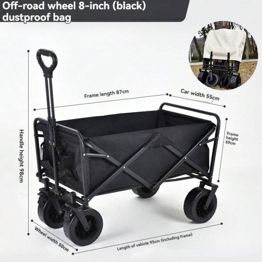 1 pièce Chariot de camping extérieur, chariot de pique-nique pliable