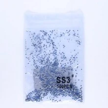 1440pcs Light Blue Round Glass Rhinestones With Silver Flat Bottom, Size From Ss3-Ss30 - Light Blue - View 26