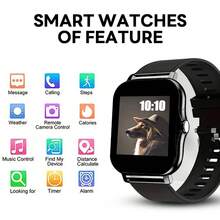 SIMSONLAB New Smart Watch Women , Wireless Call / Receive , Multi-Sport Mode , Sedentary Reminder , Weather Forecast , Message Notification , Bezel-Less Design , Smart Watch For Women With & Timer , Suitable For Android & Suitable For Both Men And Women Fashionable Gift