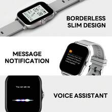 SIMSONLAB New Smart Watch Women , Wireless Call / Receive , Multi-Sport Mode , Sedentary Reminder , Weather Forecast , Message Notification , Bezel-Less Design , Smart Watch For Women With & Timer , Suitable For Android & Suitable For Both Men And Women Fashionable Gift