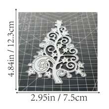 1 件圣诞树金属切割模具，新品模切，压花模板，用于 DIY 工艺剪贴簿用品，模板模具，相册装饰纸模切，用于制作卡片，DIY 工艺装饰 - 銀色 - 查看 13