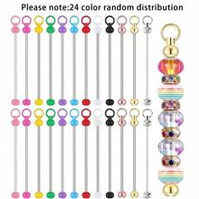 20入組空白可織珠鎖匙扣棒，金屬DIY可織珠鎖匙扣棒，適用於吊墜製作，珠寶工藝用品 - 鑰匙扣桿子 - 查看 9