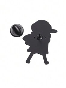 1-4 piezas Broche de esmalte creativo y lindo de niña pequeña con pájaro sin alas, divertido dibujo animado blanco y negro, Yin-Yang, prendedores de pájaro de chismes, accesorios de insignia, decoración de sombrero y mochila, regalos de joyería para amigos, accesorios de vestir diarios, pasador de encanto para ropa, bolsa, escuela, oficina, camisas, chaquetas, Navidad, Halloween