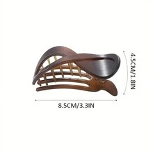2PCS/1set Octagonal Shaped Asymmetrical Flat Banana Clip Brain Back Board Hair Clip Simple Infinite Symbol Hair Accessory - Multicolor - View 5