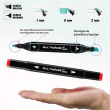 60 Colores marcadores, plumones doble punta,Colorido marcadores punta pincel de secado rápido y sin decoloración, fácil de transportar, para principiantes, Profesionales, Diseñadores, Artistas para dibujar, Garabatear,Adecuado para dibujar, pintar, escribir a mano o colorear(Con bolsa de tela) - Multicolor - Ver 4