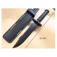 Cuchillo Táctico Monte Militar Negro - Negro - Ver 3