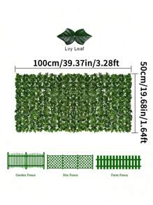 1pc Plastic Artificial Ivy Boxwood Fence With Moss And Grass, Green Fence With Faux Leaves For Garden Party Decoration (Can Be Joined), Valentine Day, Gift Gifts Birthday Graduation,Garden Decor,Outdoor Plant,Gardening,Fake Flowers