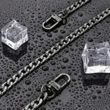Metal Flat Chain Strap, Wallet Chain, Shoulder Bag Strap Replacement Chain Accessory - Black - View 4