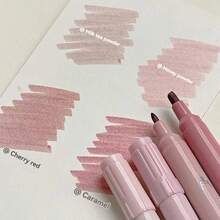 4 cái New gradient Dual Head Highlighter Pen Set Ins Giá trị thẩm mỹ cao Bút đánh dấu màu nổi bật, Ledger Bút đặc biệt - Nhiều màu - Xem 10