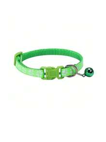 Collares reflejantes para mascotas (gatos y perros) con lazo ajustable en forma de campana, correa universal