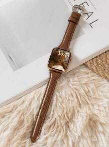 1pc Watch Band Men Women Fashion Leather Strap Compatible With Apple Watch Band 8 45mm 44mm 38mm 40mm 41mm 42mm 49mm Sport Smart Watch Bracelet Wristband For Series/Ultra/SE/9/7/6/5/4/3/2/1,Fashion Apple Watch Bands,Smart Watch Strap Compatible With Apple Watch Band,Bracelet Apple Watchband,Apple Watch Strap Accessories