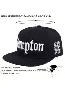 1 pieza Gorra de béisbol para hombre Compton con bordado de letras, estilo callejero de hip-hop deportivo al aire libre - camuflaje - Ver 4
