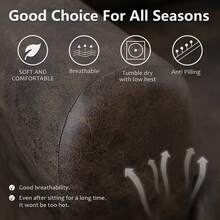 Molasofa Loveseat Recliner Slipcover - 6 Pieces Stretch Leather Like Recliner Sofa Cover For 2 Seat Dual Reclining Loveseat Couch, Furniture Protector With Elastic Bottom - Brown - View 4