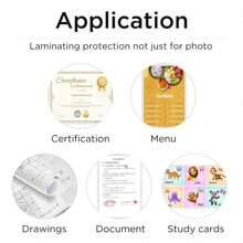 Gói 100 tờ ép plastic, đựng được khổ A3, túi ép plastic nhiệt 80 micron, giấy ép plastic trong suốt cho máy ép plastic, góc tròn - trắng - Xem 12
