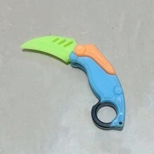 1pc Random Color Gravity 3d Printed Folding Claw Knife, Butterfly Trainer, Stress Relief Toy