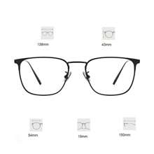 Gọng kính hợp kim titan siêu nhẹ dành cho nam, gọng titan kim loại tích hợp cho mặt lớn, phụ kiện kính mắt to - màu súng - Xem 5