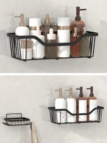 1 件壁挂式浴室置物架、淋浴架、免钻三角收纳架，适用于浴室厨房、浴室配件 - 彩色 - 查看 11