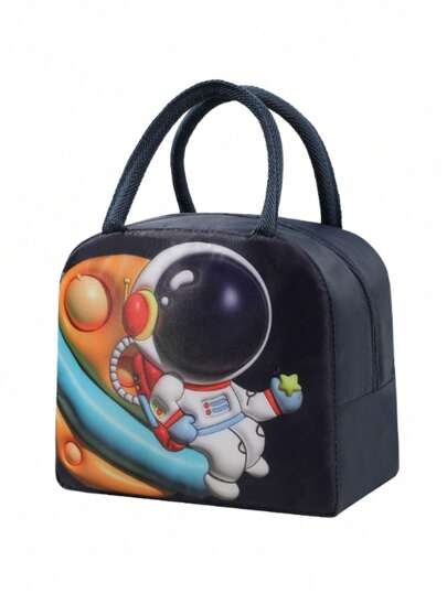 1个卡通3D保温便当袋，外出旅行保温饭盒收纳袋，铝膜加厚便携保温袋，保冷保温收纳袋，旅行餐盒袋，保温保冷，内有加厚保温铝箔，水油不侵入，一擦即干净。保温午餐袋女午餐盒袋女士女士学习用品配件袋学校用品学校配件学校用品