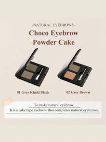 Skinfood 巧克力色眉粉盘，采用真正可可豆制成 #1 灰褐色 | 矿物眉粉双色盘 | 韩式彩妆礼品 - #1 Grey Khaki Black - 查看 8