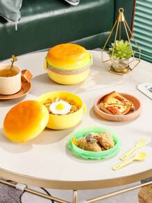 1 hộp đựng cơm trưa hình bánh hamburger đa năng cho học sinh, hộp đựng thực phẩm sáng tạo, cách nhiệt và giữ tươi cho ngoài trời, đám cưới, tiệc tùng, quà tặng, sinh nhật, quà tặng Giáng sinh - Nhiều màu - Xem 4