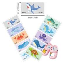 60Pcs Shoe Labels Cute Right Left Sole Animal Boys Girls Shoes Stickers For Birthday Party Gift Early Learning Decals - Multicolor - View 2