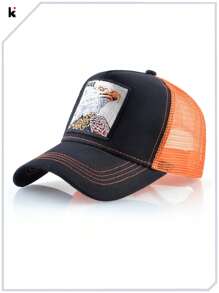 KKISSBAOBEI 1 件男女通用鹰刺绣卡车司机帽，户外运动棒球帽，适合休闲、运动、旅行 - 彩色 - 查看 6