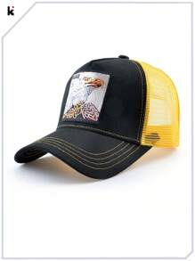 KKISSBAOBEI 1 件男女通用鹰刺绣卡车司机帽，户外运动棒球帽，适合休闲、运动、旅行 - 彩色 - 查看 7