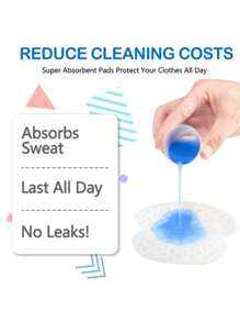 30pcs Disposable Underarm Sweat Pads, Nonwoven Fabric, Invisible, No Trace, Light & Breathable,Stickers, - White - View 4