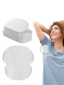30pcs Disposable Underarm Sweat Pads, Nonwoven Fabric, Invisible, No Trace, Light & Breathable,Stickers, - White - View 2