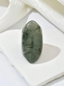 1 Stück modischer und atmosphärischer bohemian imitierter Jade-Ring aus natürlichem grünem Harz im Retro-Stil, geeignet für Frauen als Geschenk, um Liebe zur Mutter an Feiertagen wie Valentinstag, Muttertag usw. auszudrücken