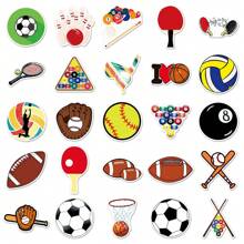 50 piezas Pegatinas de Pelotas Deportivas Mixtas, Pegatinas de Vinilo para Portátil, Botella de Agua, Guitarra, Bicicleta, Coche, Motocicleta, Parachoques, Equipaje, Monopatín, Grafiti, El Mejor Regalo para Hombres, Mujeres. - Multicolor - Ver 4