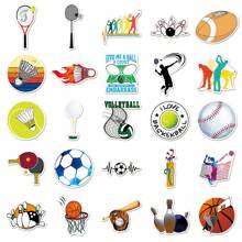 50 piezas Pegatinas de Pelotas Deportivas Mixtas, Pegatinas de Vinilo para Portátil, Botella de Agua, Guitarra, Bicicleta, Coche, Motocicleta, Parachoques, Equipaje, Monopatín, Grafiti, El Mejor Regalo para Hombres, Mujeres. - Multicolor - Ver 5