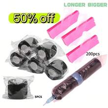 200个专业纹身笔袋，防漏 + 5条自粘弹性绷带，用于运动、手腕和脚踝保护（尺寸：2英寸 x 16.5英尺，5.08厘米 x 5.03米） - 彩色 - 查看 10