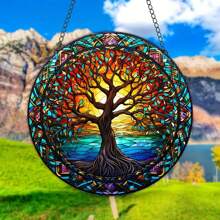 1 Cây Đời Suncatcher, Nhựa Màu Treo Cửa Sổ, Ngoài Trời & Trang Trí Nhà Cửa Cho Phòng Khách Và Sân Vườn - Nhiều màu1 - Xem 6