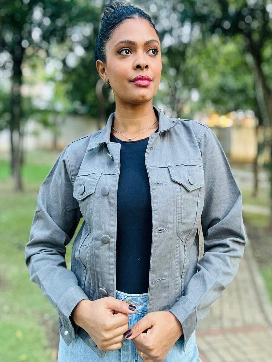 liberty moda Women Denim Jackets & Coats - Dark Grey - View 1