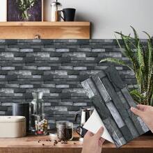 6pcs 3D Simulated Brick Wallpaper, Waterproof And Oil-Proof Peel And Stick Tiles For Bedroom Living Room Kitchen Bathroom Toilet - Multicolor - View 11