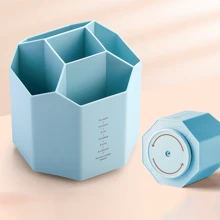 1入可旋轉大容量筆筒收納盒，現代創意辦公桌筆筒裝飾品，學生文具收納盒，可用於筆和鉛筆的多功能筆盒 - 彩色 - 查看 13