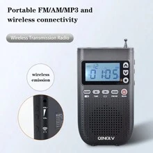 Multifunktionales FM/AM-Radio/Drahtlos-Sender/Drahtlos-Anschluss MP3-Subwoofer, 360 Drehbare, Vertikal Gestreckte Antenne, Der Beste Partner Für Musik- Und Radiohören - Grey - View 2