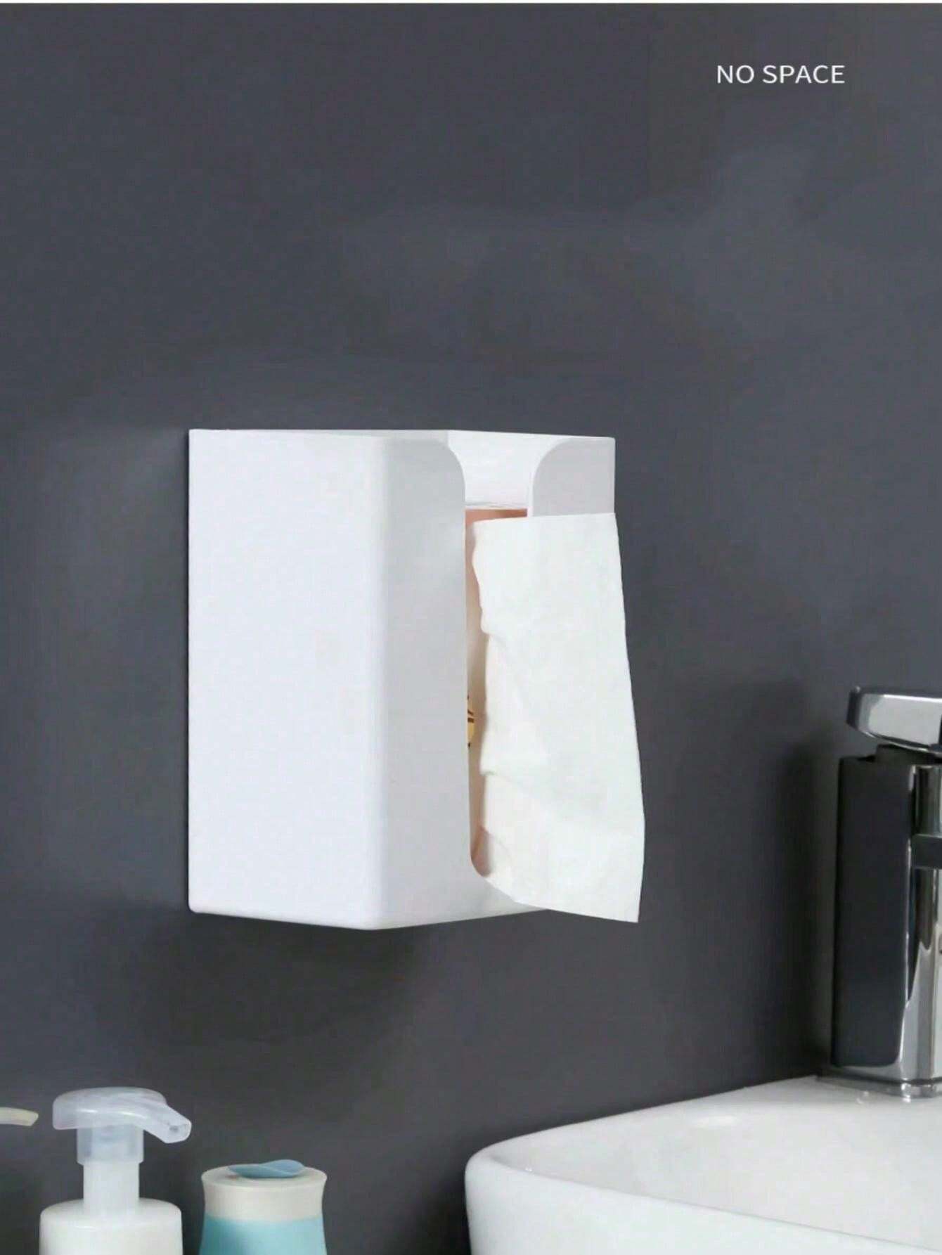 1pc Wall Mount Tissue Box, Innovative Glueless Tissue Dispenser For
