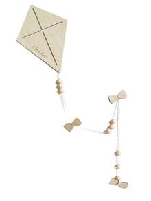 1pc Nordic Style Hot-Selling Wooden Kite Wall Sticker Decoration For Children Room Creative Home Decor - Khaki - View 5