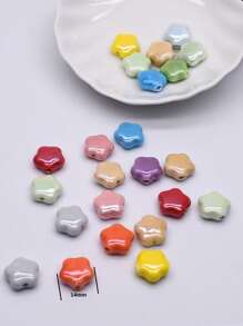 10Pcs A Bag Ceramic Beads Heat Flower Shells Starfish Elephant Shape For Jewelry Making DIY Accessories Valentines