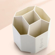 1入可旋轉大容量筆筒收納盒，現代創意辦公桌筆筒裝飾品，學生文具收納盒，可用於筆和鉛筆的多功能筆盒 - 彩色 - 查看 4