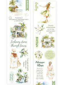 MO CARO 1 Cuộn Băng Nguồn Cung Cấp Sổ Lưu Niệm, Du Lịch Phong Cảnh, Chất Liệu Chống Thấm Nước Thú Cưng, Trang Trí Sổ Tay Khung Ảnh Vỏ Điện Thoại Cốc Nước Rác Tạp Chí Sổ Lưu Niệm Tự Làm - Nhiều màu - Xem 12