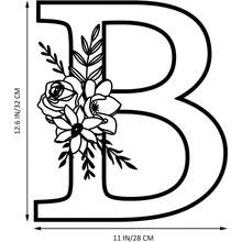 12英寸黑色金屬字母牆裝飾，視覺3D字母標誌牆裝飾大型字母裝飾農舍掛飾，適用於客廳，臥室，辦公室和派對(A) - B - 查看 4