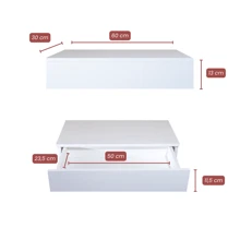 Dressing Room And Hanging Vanity With Multifunctional Drawer Slide For Beauty Salon Hairdresser 1 Unit - 白色 - 查看 4