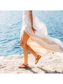 Women's Elastic Strappy String Thong Ankle Strap Summer Gladiator Sandals - 彩色 - 查看 5