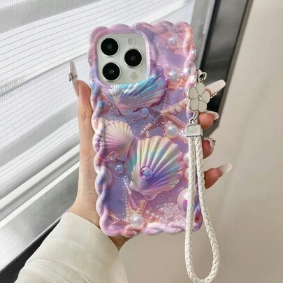 Ốp lưng TPU hình sóng biển bóng bẩy dễ thương, viền lượn sóng, màu đỏ, chống sốc, mới, 10 inch, 14 inch, ốp bảo vệ điện thoại sáng tạo, họa tiết kẹo ngọt cho XR/7/8, áp dụng cho Apple 15 Pro Max, ốp điện thoại 13 inch, Apple 11 inch, ốp mềm P12, chống sốc, viền thẳng, ốp TPU mềm chống nước, chống rơi, chống trầy xước, quà tặng mùa xuân, tiệc sinh nhật.